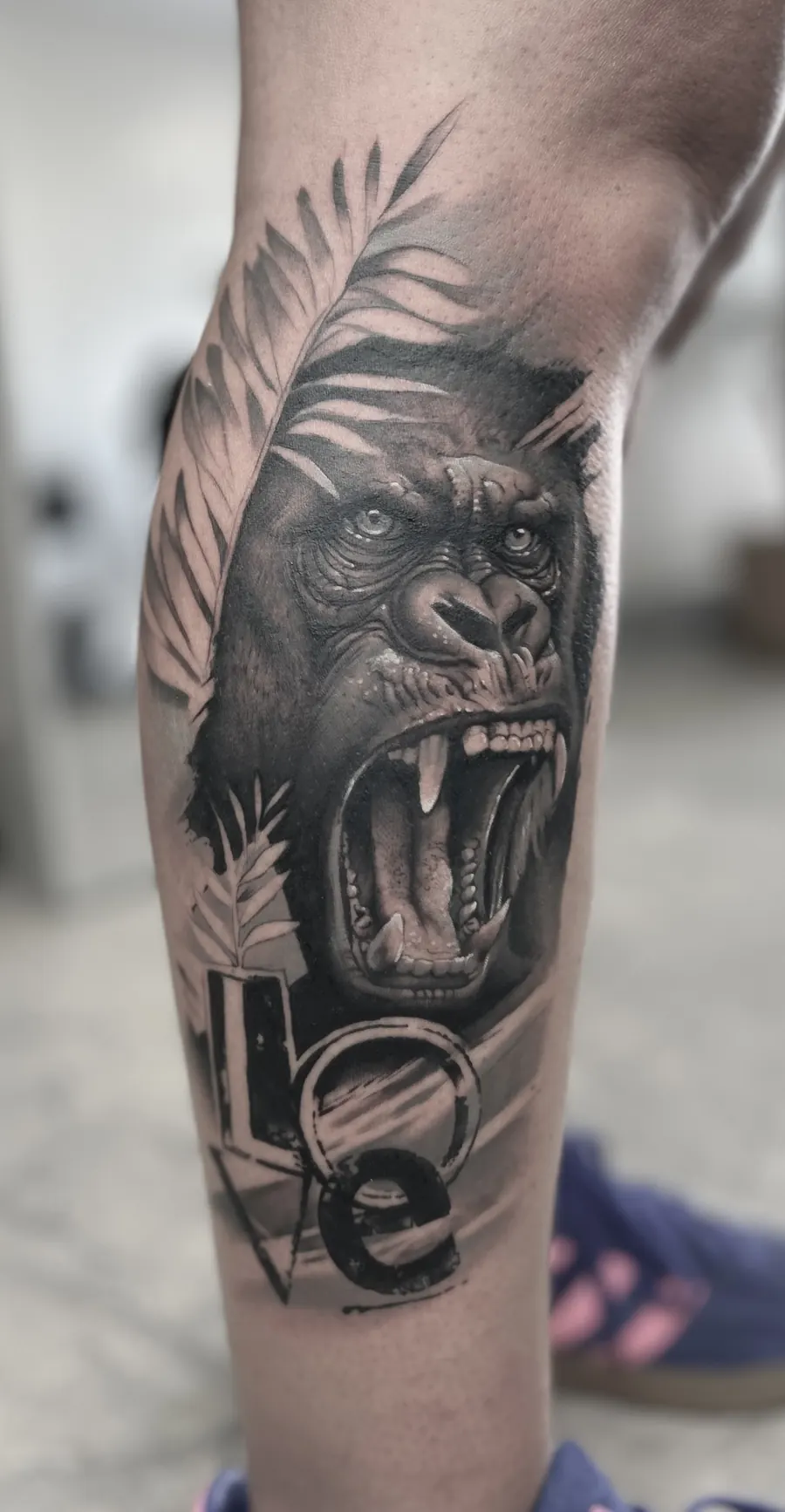 Realism portrait tattoo on the forearm