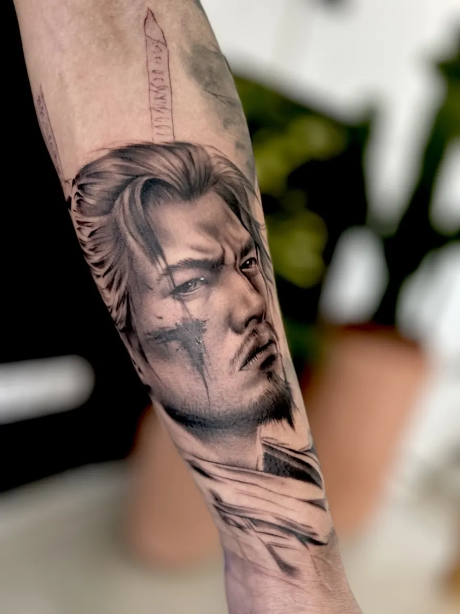 Black and grey realism tattoo by Jubi Pereira