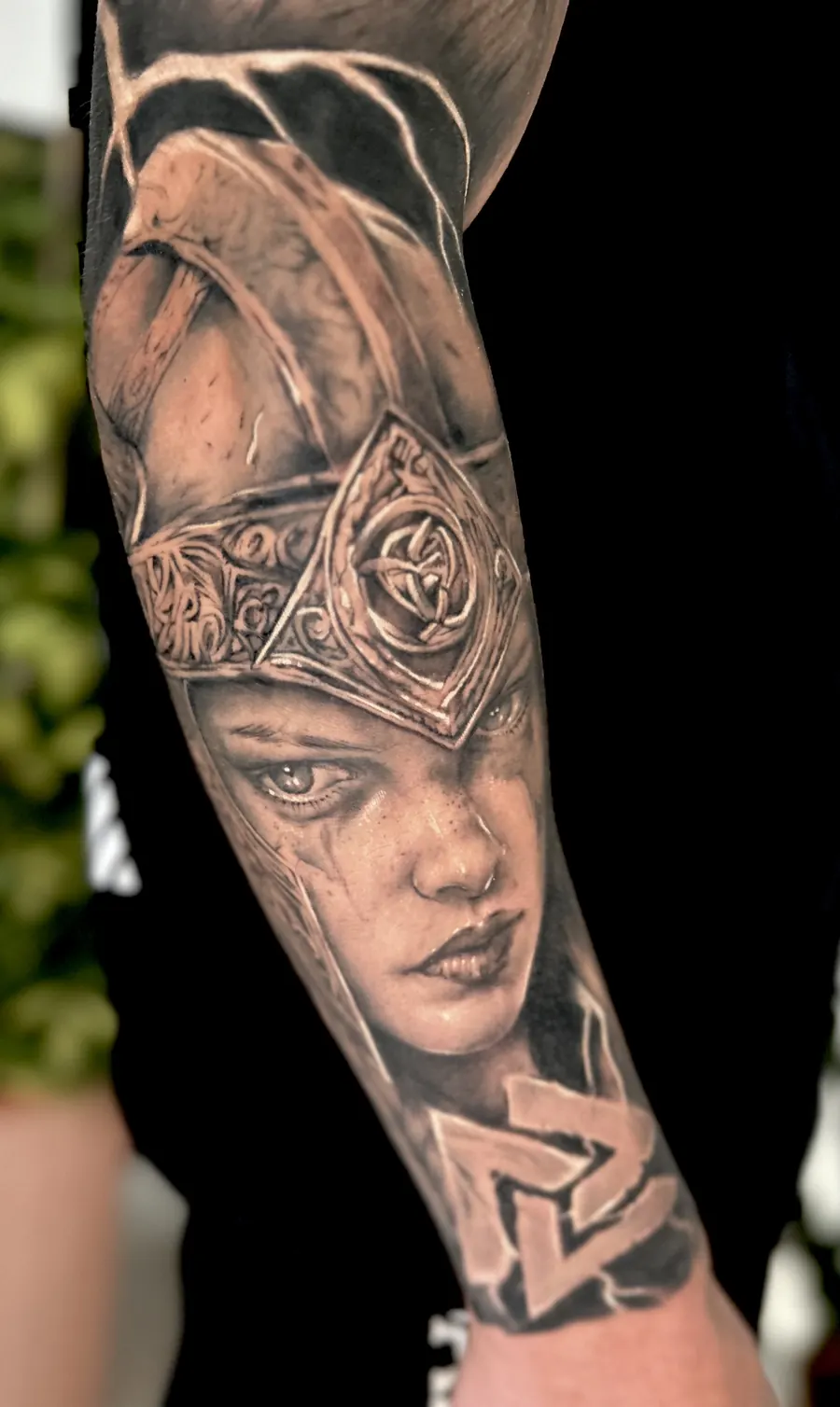 Large scale black and grey realism tattoo